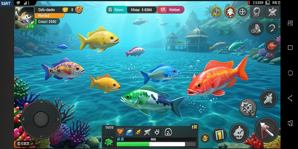 Screenshot utama menampilkan gameplay seru Tembak Ikan di 55RT.