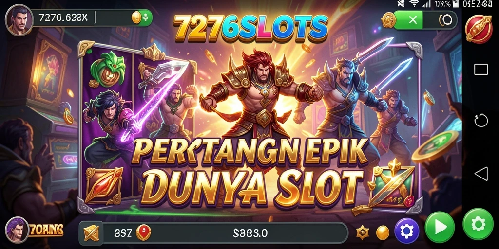 Screenshot utama 7276SLOTS dengan aksi pertarungan yang mendebarkan.