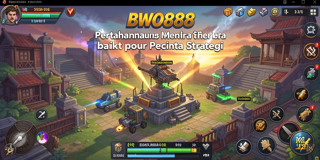 Tampilan permainan BWO888 yang mendebarkan di dalam kategori Tower Defense.