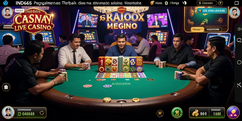 Screenshot IND666 menampilkan dealer live yang sedang berinteraksi dengan pemain.