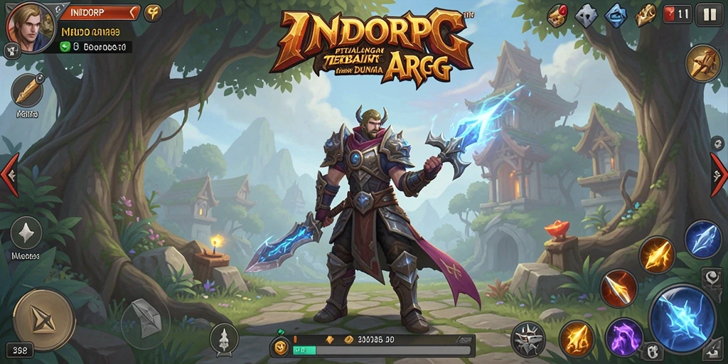 Tampilan gameplay ARPG yang menonjol dan mendalam di INDORP.