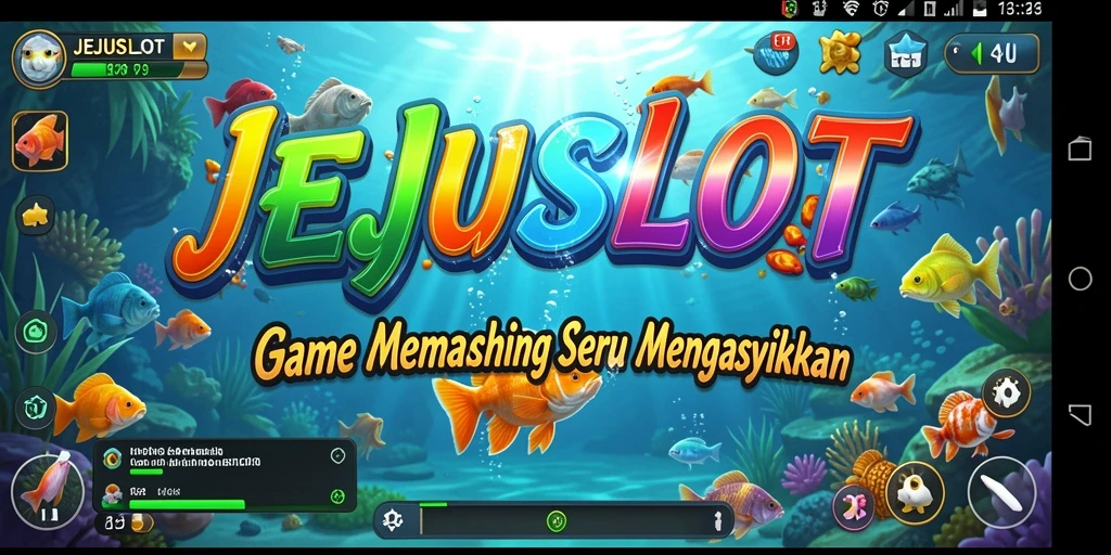 Screenshot gameplay JEJUSLOT menampilkan aksi memancing yang seru.