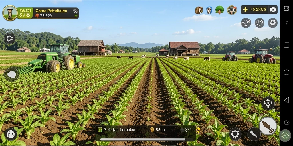 Tampilan gameplay menarik dari ROLEX878 saat bertani di ladang.