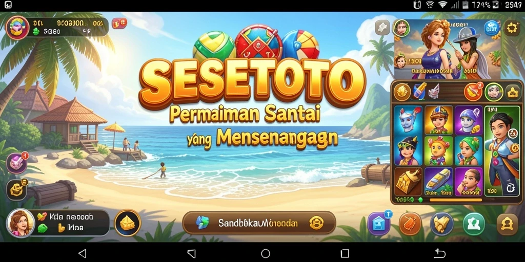 Tangkapan layar gameplay SESETOTO yang penuh warna dan mengasyikkan.