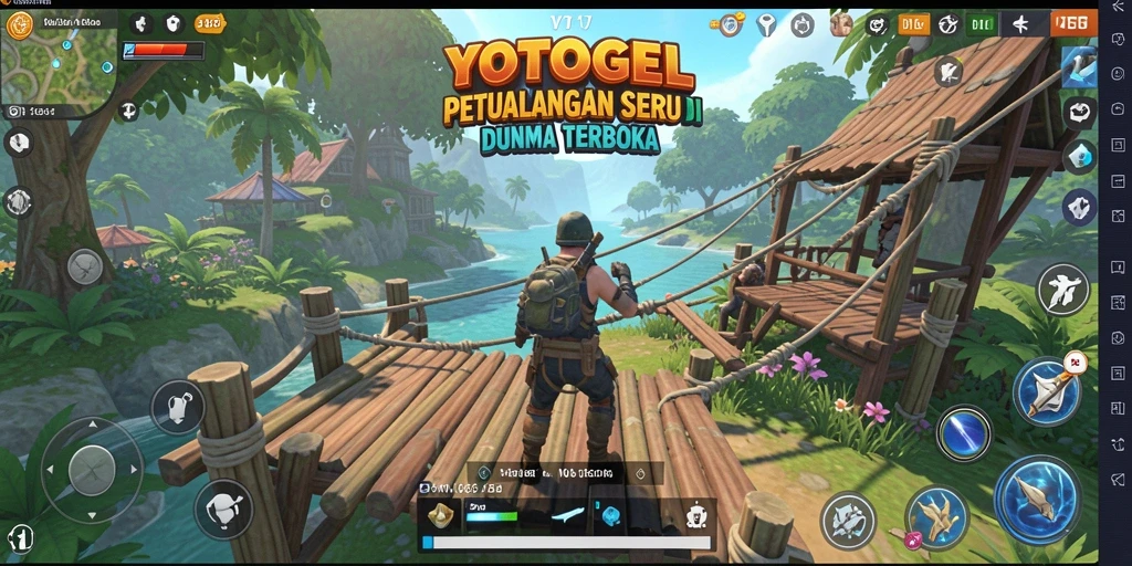 Tampilan gameplay YOTOGEL yang menampilkan dunia terbuka yang luas.